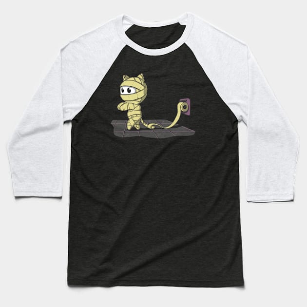 Mummy Cat Baseball T-Shirt by IdeasConPatatas